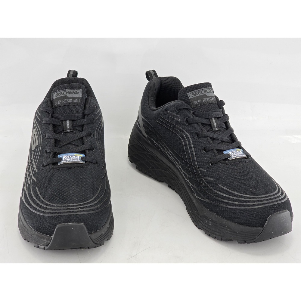 Skechers Work Max Cushioning Elite SR Women 10 Black Slip Resistant - Excellent
